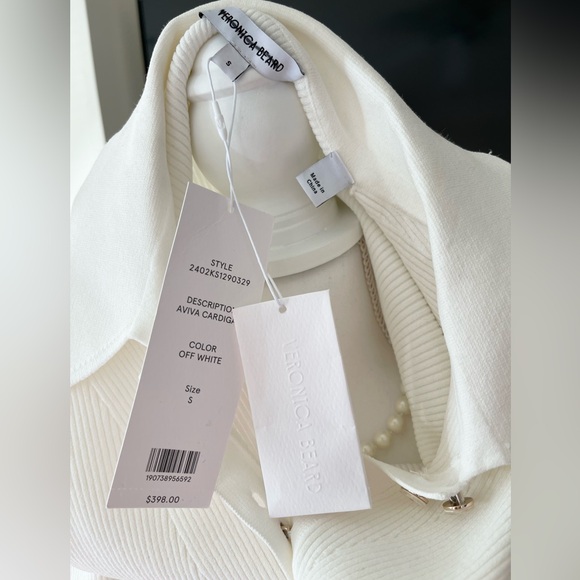 NWT Veronica Beard Aviva Rib-Knit Cardigan - Picture 9 of 9